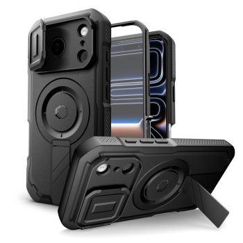 Tech-Protect Kevlar MagSafe dėklas telefonui iPhone 17 Pro, juodas