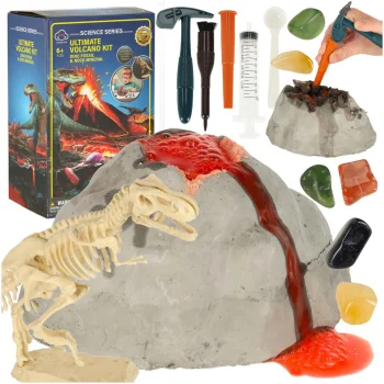 Eksperimentų ir kasinėjimų rinkinys Vulkanas ir dinozauras