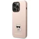 Karl Lagerfeld Silicone Choupette Body dėklas, skirtas iPhone 14 Pro Max, rožinis