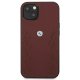 BMW dėklas iPhone 13 mini, Leather Curve Perforate, raudonas