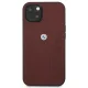 BMW dėklas iPhone 13 mini, Leather Curve Perforate, raudonas