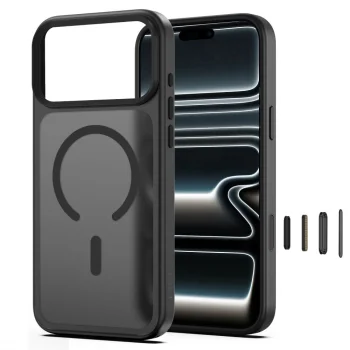 Dėklas Tech-Protect Magmat Magsafe CC, skirtas iPhone 18 Pro / 17 Pro, Matte Black