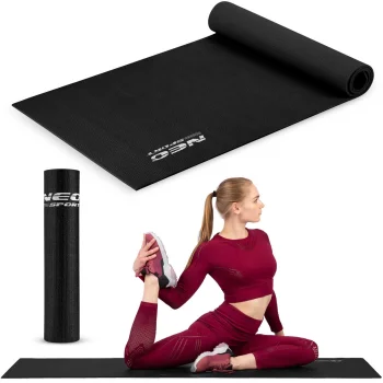 Neo-Sport Exercise Fitness Mat 173 x 61 cm 192100, Black