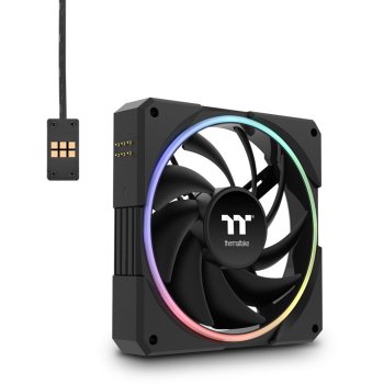 Thermaltake TS120 EX RGB 120mm korpuso ventiliatoriai (3 vnt.), juodi