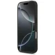 Dėklas iPhone 18 Pro / 17 Pro Guess Leather 4G Triangle Strass MagSafe, juodas