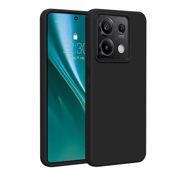 „Etteri Silicone Case“ dėklas „Xiaomi Redmi Note 13 Pro 5G“ telefonui, juodas