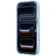 Guess IML 4G Script Metal dėklas telefonui iPhone 17 Pro / 18 Pro, šviesiai mėlynas