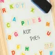 Double-Sided Magnetic and Chalk Board for Kids with Accessories, 38x37x90cm