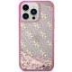 Guess dėklas iPhone 14 Pro Max telefonui Liquid Glitter 4G, rožinis