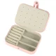 Kompaktiška papuošalų dėžutė-organizatorius, rožinė