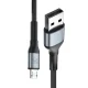 3mk Hyper Cable N-SERIES USB-A į Micro USB laidas 1m 12W, juodas