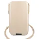 Guess Saffiano telefono dėklas-rankinė iki 6.7\", auksinis
