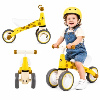 Ecotoys LB1603 YELLOW balansinis dviratukas vaikams, Žirafa, geltonas
