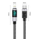 Orico LDC2L USB-C į Lightning PD 29W laidas su LED ekranu 2m, juodas