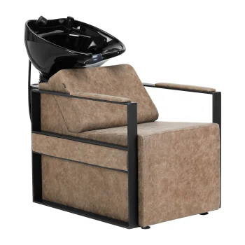 Gabbiano Modena Old Leather Hair Salon Washbasin, Brown