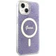 Guess dėklas iPhone 14 Plus telefonui, 4G MagSafe, violetinis