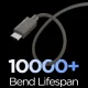 Spigen Essential EB6015CC USB-C laidas 60W 150 cm, tamsiai pilkas