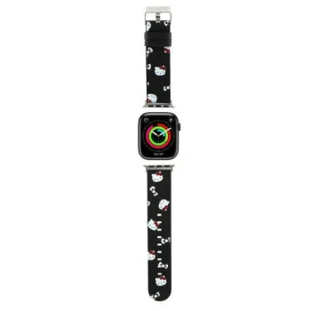 Hello Kitty Heads & Bows dirželis Apple Watch 38/40/41mm, juodas