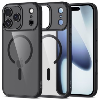 Tech-Protect iPhone 17 Pro Max Case MagMat MagSafe, Clear Black