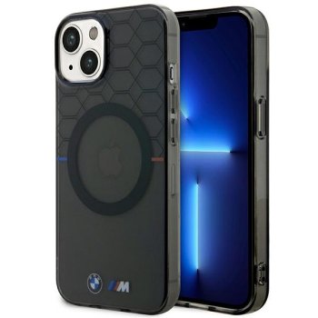 BMW dėklas Pattern MagSafe skirtas iPhone 14 Plus / 15 Plus, pilkas