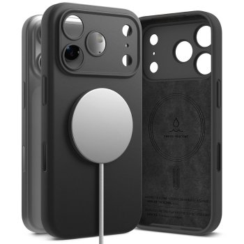 Ringke dėklas iPhone 17 Pro telefonui Silicone Magnetic MagSafe, violetinis