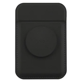 Uniq Flixa Magnetic Card Wallet with Stand Black/Jet Black MagSafe