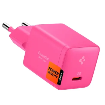 Spigen Essential EE301EU 30W USB-C įkroviklis, rožinis