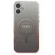Guess iPhone 16 Plus dėklas IML Glitter Gradient MagSafe, rudas