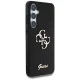 Guess Fixed Glitter Big 4G Metal Logo dėklas Samsung Galaxy S25, juodas