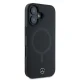 Mercedes-Benz dėklas iPhone 16 Plus telefonui Smooth Leather MagSafe, juodas