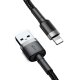Baseus Cafule USB - Lightning laidas 1.0m, 2.4A, pilkas/juodas