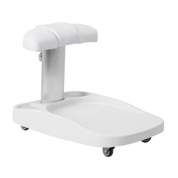 Azzurro White Pedicure Bowl Trolley with Adjustable Footrest