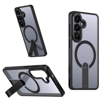 Hybrid Armor X Case for Samsung Galaxy S26 Plus with Stand, MagSafe - Black