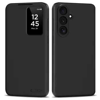 Atverčiamasis dėklas Tech-Protect Smart Wallet skirtas Samsung Galaxy S26 FE, Matte Black