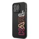 Karl Lagerfeld Multipink Brand dėklas iPhone 13 Pro Max telefonui, juodas