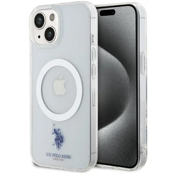 Apple iPhone 15 6.1'' US Polo Magsafe Collection Case Cover (USHMP15SUCIT), Transparent