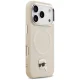 Karl Lagerfeld dėklas iPhone 17 Pro telefonui Karl Pin MagSafe, smėlio spalvos