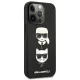 Karl Lagerfeld Saffiano Karl & Choupette dėklas iPhone 13 Pro / 13, juodas