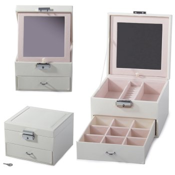 Jewelry casket organizer box trunk