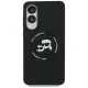Karl Lagerfeld dėklas Samsung Galaxy S25 Edge Silicone Double Heads, juodas