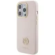 Guess Silicone Logo Strass 4G dėklas, skirtas iPhone 15 Pro, šviesiai rožinis