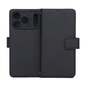 Atverčiamas dėklas Smart Triangle skirtas iPhone 17 Pro / 18 Pro 6,3", juodas