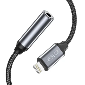 Tech-Protect UltraBoost Lightning į 3.5mm Mini Jack adapteris, juodas
