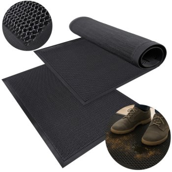 Ruhhy 26185 Entrance Doormat 90x60cm, Black