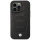 „BMW Leather Seats Pattern“ dėklas „iPhone 14 Pro Max“ su „MagSafe“, juodas