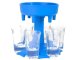 Alcohol and Beverage Dispenser with 6 Shot Glasses (50ml), Assorted Colors