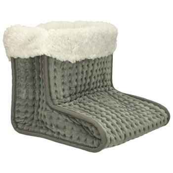 Electric Foot Warmer with Thermostat, 9 Heat Levels, Soft Liner, Grey