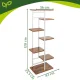Gardlov metalinis 7 aukštų stovas gėlėms (120 cm), baltas/medžio