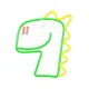 Dinosaur Neon Sign Forever Light JURASSIC DINO FLNJ02 USB LED Wall Light for Kids, green