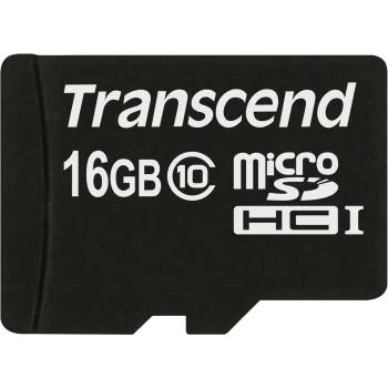 Transcend microSDHC 16 GB Class 10 atminties kortelė su SD adapteriu